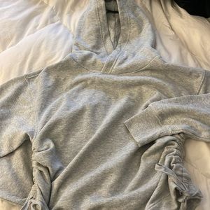 NWT Aerie Gray Cinchable Hoodie
